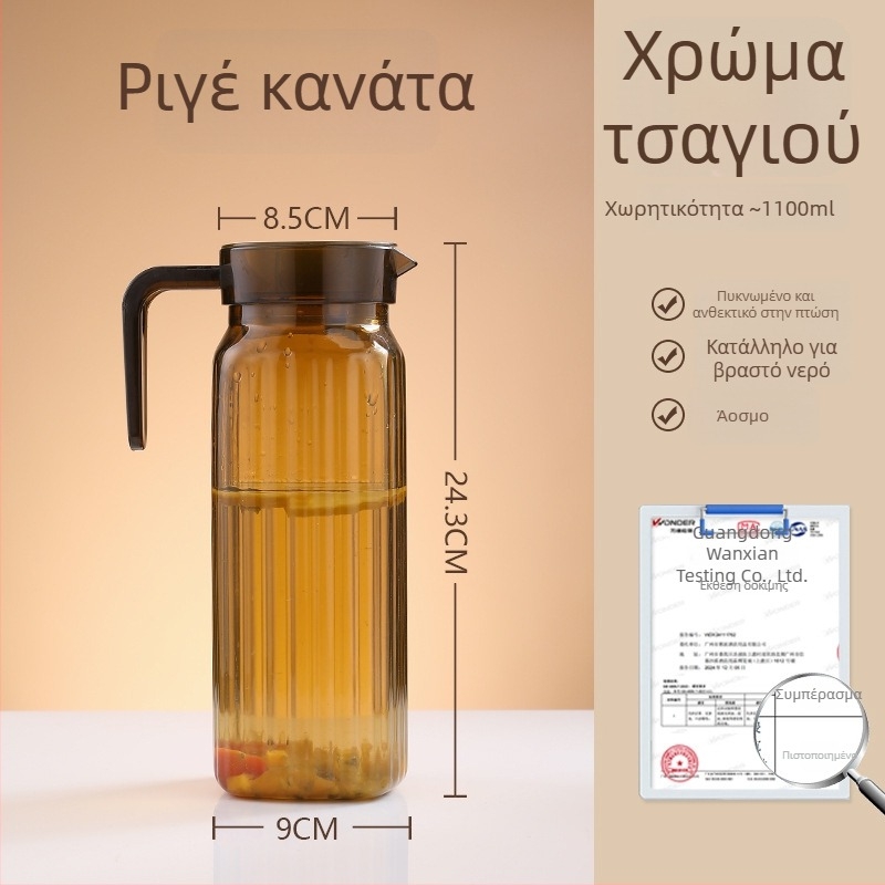 Ακρυλικό μπουκάλι κρύου νερού, διαφανές, ανθεκτικό σε υψηλές θερμοκρασίες, για χυμούς και ποτά