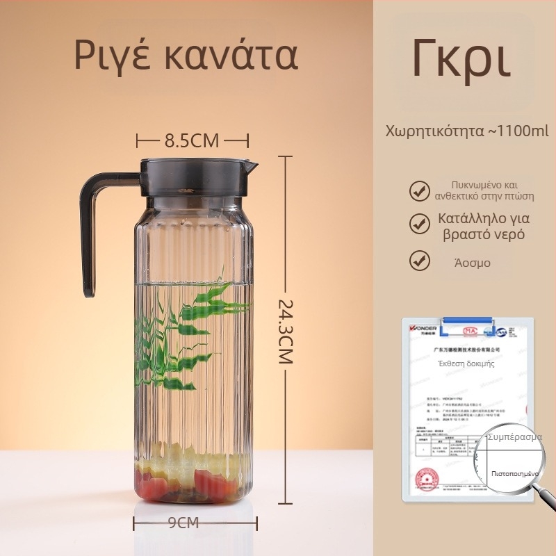Ακρυλικό μπουκάλι κρύου νερού, διαφανές, ανθεκτικό σε υψηλές θερμοκρασίες, για χυμούς και ποτά