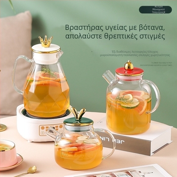 Σετ βραστήρα και τσαγιέρα σε σκανδιναβικό γυάλινο σχέδιο, μεγάλη χωρητικότητα, αντοχή σε υψηλές θερμοκρασίες