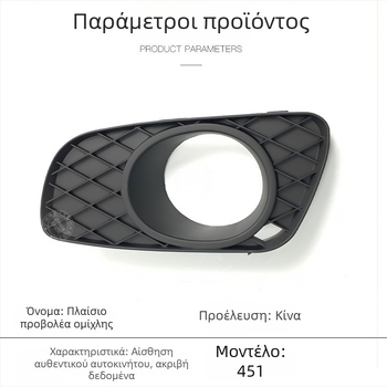 Smart 451 Πρόσθιο πλαίσιο για φώτα ομίχλης και γκριλ κάλυμμα 4518260118 A4518260218