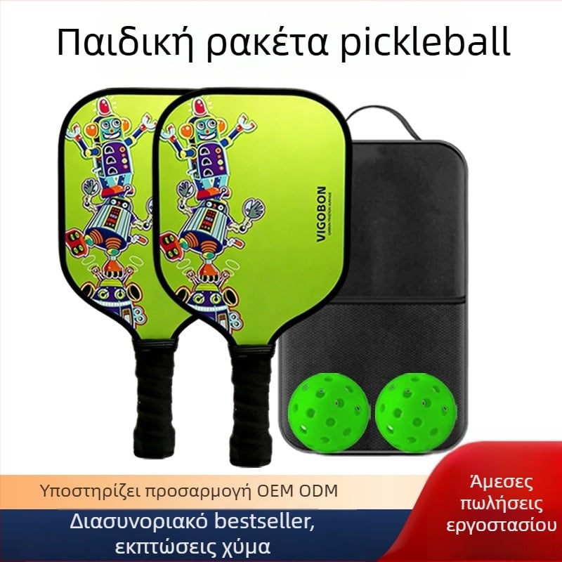 Ρακέτα pickleball από ινώδες γυαλί με σχέδιο κυψελών, ελαφριά και φορητή για εξωτερικούς αγώνες
