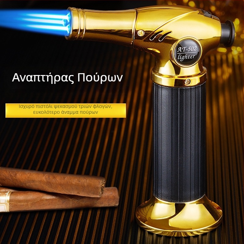 AT-502 Τριπλό φλογιστρό συγκόλλησης με προστασία από τον άνεμο, κατάλληλο για υπαίθριο μπάρμπεκιου και οικιακή χρήση