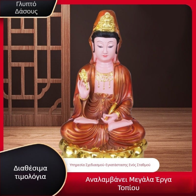 Άγαλμα Μποντισάτβα, μεγάλο μέγεθος, χυτό μπρούτζο, χειροποίητο θρησκευτικό γλυπτό