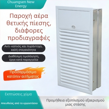Αεραγωγός παροχής αέρα υπό θετική πίεση με πολλαπλά φτερά εξαγωγής καπνού, εξαγωγή σκάλας, ηλεκτρικά κανονικά κλειστός πυρασφάλειας