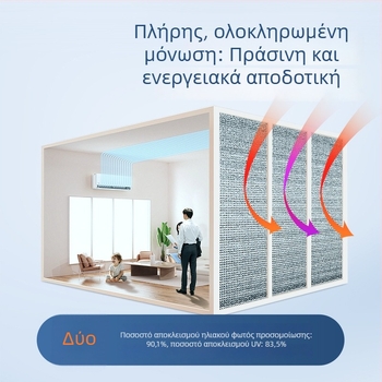 Φιλμ ηλιοπροστασίας και θερμομόνωσης για παράθυρα, χωρίς τρύπες, σκίασμα για γυάλινο αίθριο, αλουμινένιο φιλμ σκίασης, πλήρης σκίαση