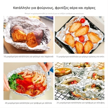 Μίας χρήσης παχύ αλουμινόχαρτο για μπάρμπεκιου και φούρνο, φιλικό προς τα τρόφιμα, ρολό αλουμινόχαρτου, ανακυκλώσιμο και επαναχρησιμοποιούμενο
