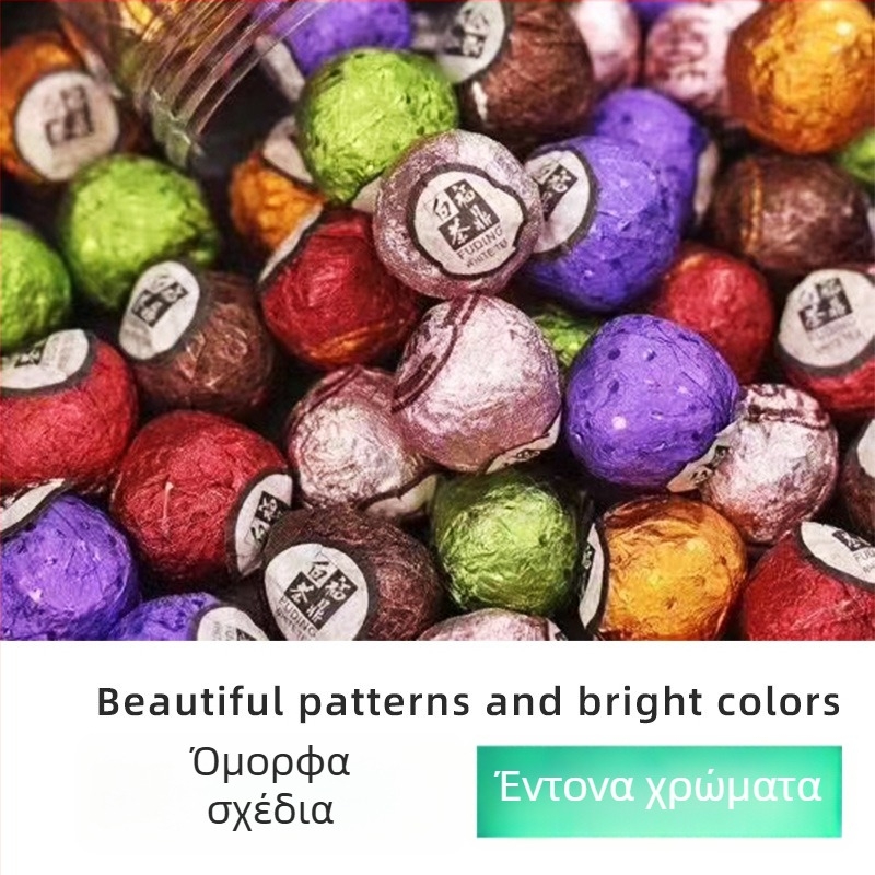Προσαρμοσμένο αλουμινόχαρτο τροφίμων για σοκολάτα και τσάι, χρωματιστό χρυσό φιλμ, παχύ χαρτί συσκευασίας