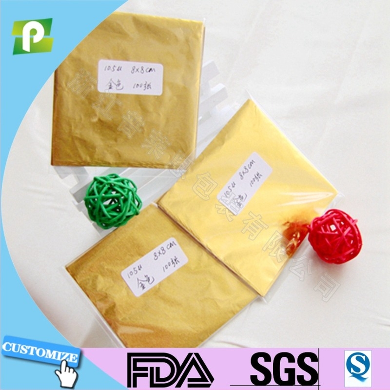 8×8 cm αλουμινόχαρτο για συσκευασία σοκολάτας και τσαγιού, φιλμ σφράγισης από καθαρό αλουμίνιο