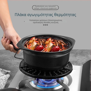 Πλάκα αγωγής θερμότητας για γκάζι, εμαγιέ παιδικό κατσαρολάκι γάλακτος, αντικάψιμο, αντιολισθητικό μαξιλαράκι για ψήσιμο ψωμιού