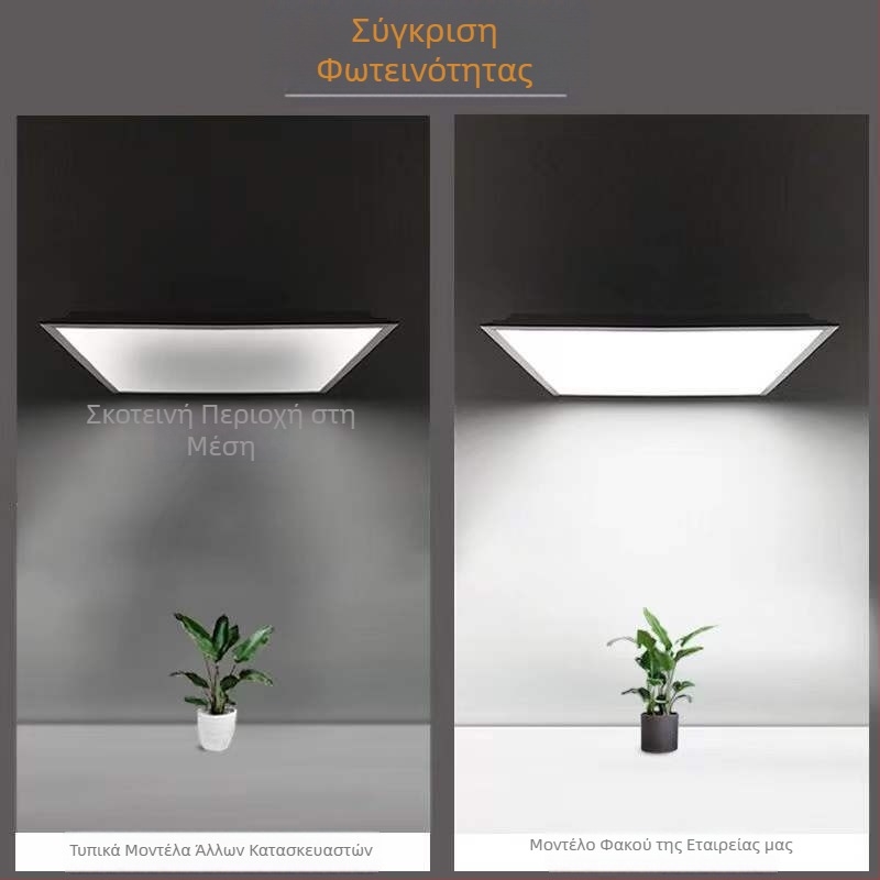 LED πάνελ οροφής 600x600 για γυψοσανίδα και πλάκα ορυκτής ίνας