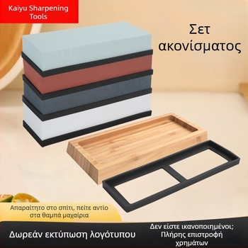Οικιακός λίθος ακονίσματος κουζίνας από καρβίδιο πυριτίου, μονής όψης λίθος λαδιού για μαχαίρια, λευκό κορούνδιο