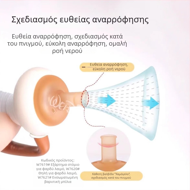Widie Bear Αξεσουάρ για θηλή και καλαμάκι μπιμπερό, σιλικόνη με νανοασημένιο, ευρύ στόμα, παγκοσμίως συμβατά