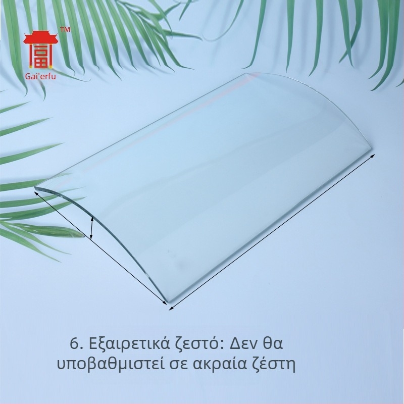 Διαφανές πάνελ φωτισμού με μοτίβο γυάλινης κεραμίδας σε ρετρό ύφος για αίθριο και υπόστεγο αυτοκινήτου