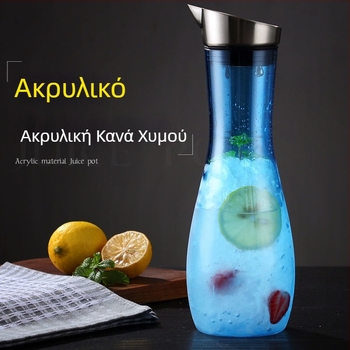 Κανάτα από ακρυλικό για χυμό και νερό, για μπαρ, με μεγάλη χωρητικότητα, ανθεκτική σε υψηλές θερμοκρασίες, με παχύτερο πλαστικό