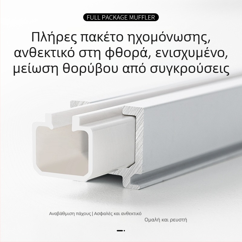 3.2 mm αλουμινίου κράμα, αθόρυστη ράγα κουρτινών με τροχαλία, ευθεία ράγα — Zhangsuju