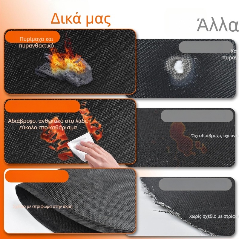 Πατάκι μπάρμπεκιου ανθεκτικό στις υψηλές θερμοκρασίες για εξωτερικούς χώρους – φλογοανθεκτικό προστατευτικό δάπεδο για κατάστρωμα, βεράντα και γκαζόν