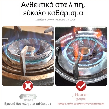 Προστατευτικό φύλλο αλουμινίου για εστίες αερίου, στρογγυλό, ανθεκτικό στο λάδι, κουζίνας