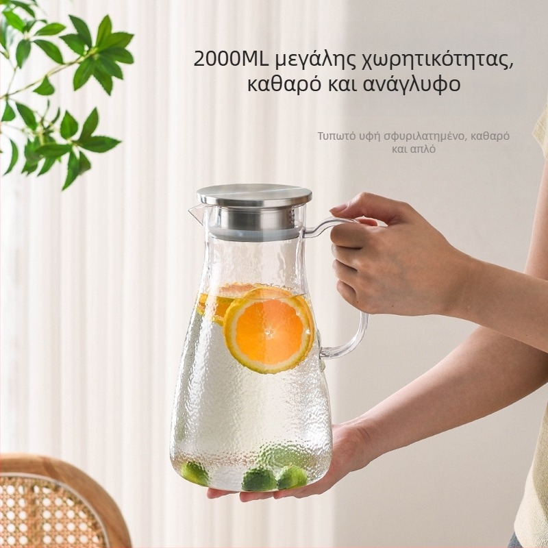Ανθεκτικό στην πτώση δοχείο κρύου νερού από PC και ακρυλικό, με μεγάλη χωρητικότητα, κατάλληλο για οικιακή χρήση, χυμούς, ροφήματα και τσάι με άνθη.