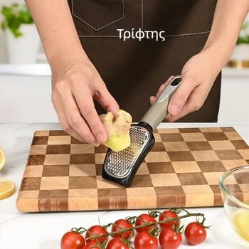 Σετ δέκα εργαλείων κουζίνας με μεταλλική λαβή: τρίφτης, κόπτης πίτσας, ανοιχτήρι μπουκαλιών, σπάτουλα τυριού και αναδευτήρας αυγών
