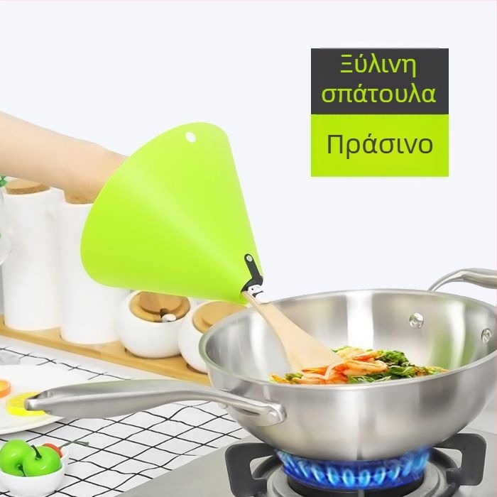 Σετ προστασίας από πιτσιλιές λαδιού για μαγείρεμα — προστατευτικό πιτσιλιών, κάλυμμα για σπάτουλα, γάντια αντι-καψίματος