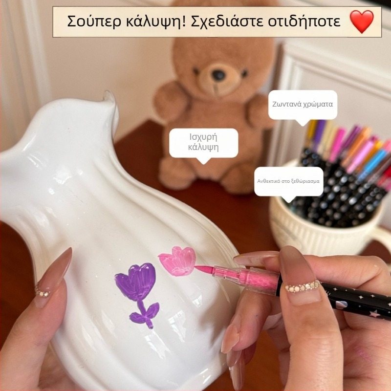 Διπλής άκρης διχρωματικοί ακρυλικοί μαρκαδόροι, καμπίνα διαστημικού πλοίου, χωρίς διαρροή στο χαρτί, μαλακού τελικού άκρου για μαθητές δημοτικού