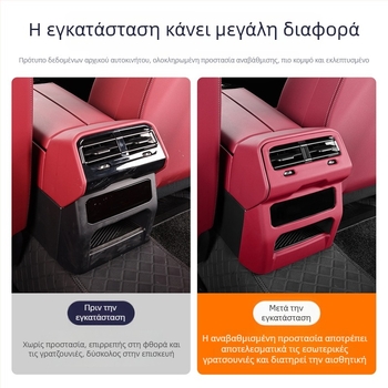 BMW Σειρά 5 530Li — προστατευτικό κάλυμμα πίσω εξόδου αέρα κλιματισμού και εσωτερική επένδυση με αυτοκόλλητη βάση