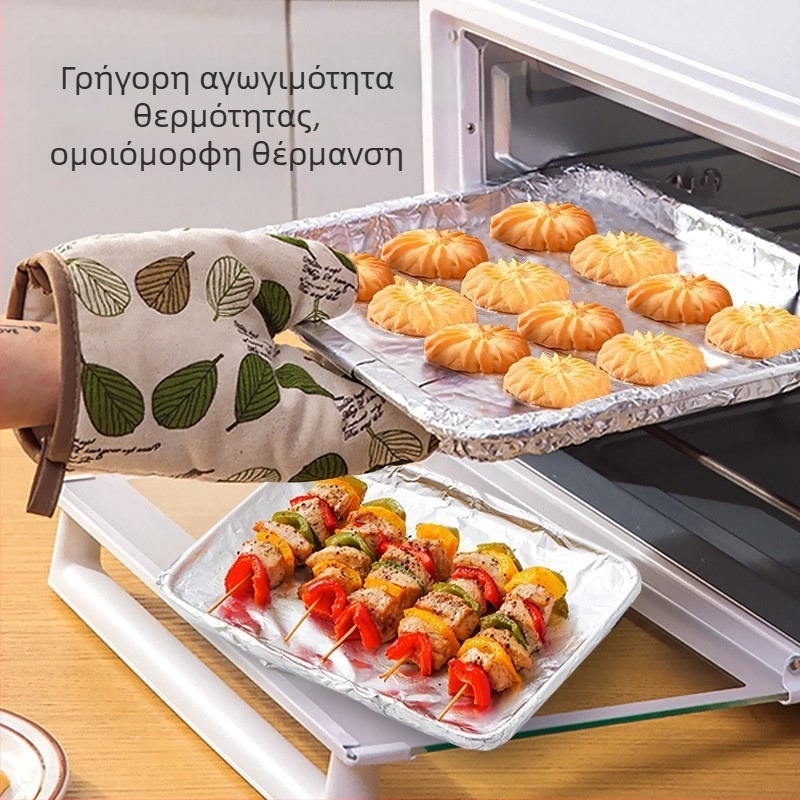 Εμπορικό μεγάλο ρολό αλουμινίου για μπάρμπεκιου και παράδοση φαγητού, μονωμένο και παχυσμένο, 613/615, πλάτος 30-45 cm, πάχος 20 μm