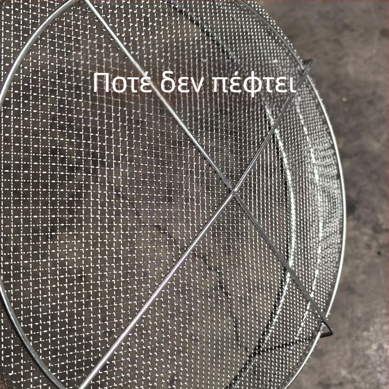 Κύκλικό κόσκινο κήπου για άμμο και χώμα, βιομηχανικό μεταλλικό κόσκινο με παχύτερο πλέγμα και μεγάλες οπές