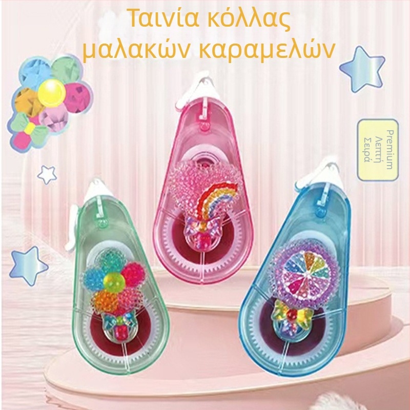 Νέο στυλό κόλλας με κουκκίδες για μαθητές, στυλ διορθωτικής ταινίας, DIY διπλής όψης αυτοκόλλητα για ημερολόγιο