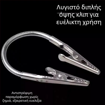 Διπλός φορέας για σπείρες κουνουπιών, ανοξείδωτο κλιπ, κλιπ σε σχήμα κροκοδειλίου, βάση για θυμίαμα