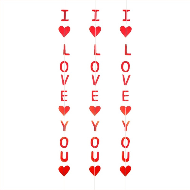 Love You διακοσμητικά κρεμαστά για τη Γιορτή του Αγίου Βαλεντίνου, για γάμους και πάρτι — πανό για 21ο γενέθλιο