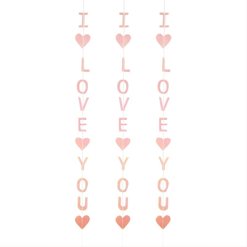 Love You διακοσμητικά κρεμαστά για τη Γιορτή του Αγίου Βαλεντίνου, για γάμους και πάρτι — πανό για 21ο γενέθλιο
