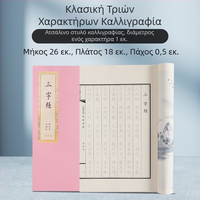 Shanglinfu Βιβλίο εξάσκησης καλλιγραφίας για ενήλικες με σκληρό στυλό – Κανονικό στυλ γραφής, Slim Gold στυλ