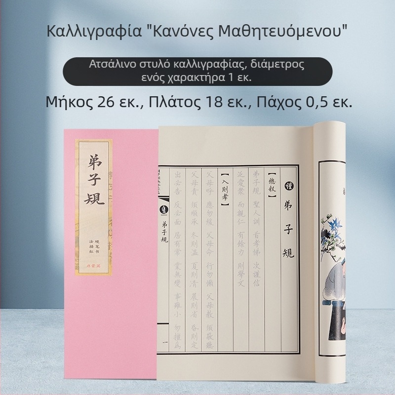 Shanglinfu Βιβλίο εξάσκησης καλλιγραφίας για ενήλικες με σκληρό στυλό – Κανονικό στυλ γραφής, Slim Gold στυλ