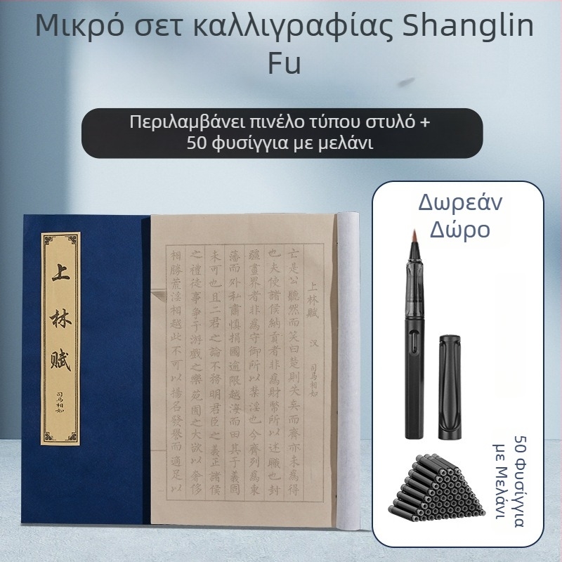 Shanglinfu Βιβλίο εξάσκησης καλλιγραφίας για ενήλικες με σκληρό στυλό – Κανονικό στυλ γραφής, Slim Gold στυλ