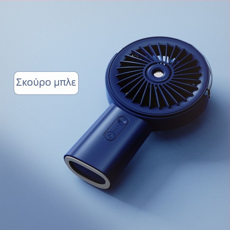 Χειροκίνητος ανεμιστήρας με ψεκασμό και ενσωματωμένη μπαταρία 4000–6000 mAh, USB φόρτιση, φορητός, 5 λεπίδες