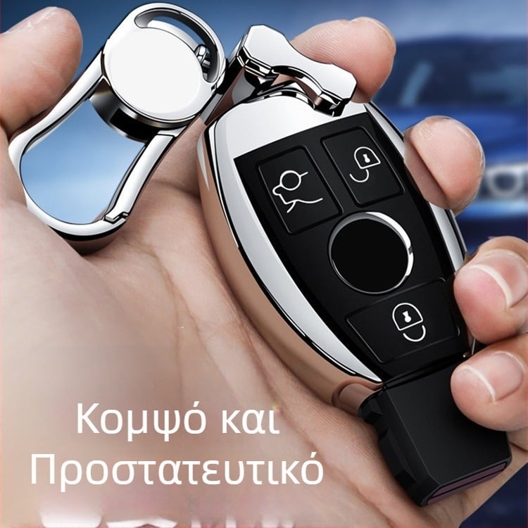 Θήκη κλειδιού Mercedes-Benz από TPU για C200L/C-κλάση, GLC260/GLK300 με περίβλημα σιλικόνης και αγκράφα.