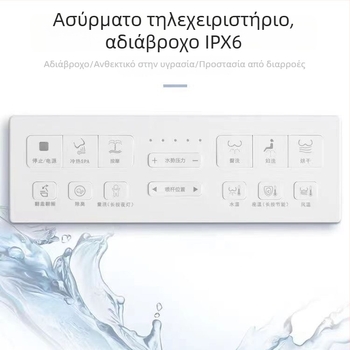 Έξυπνο καπάκι τουαλέτας για οικιακή χρήση, πλήρως αυτοματοποιημένο με θέρμανση και λειτουργία πλυσίματος