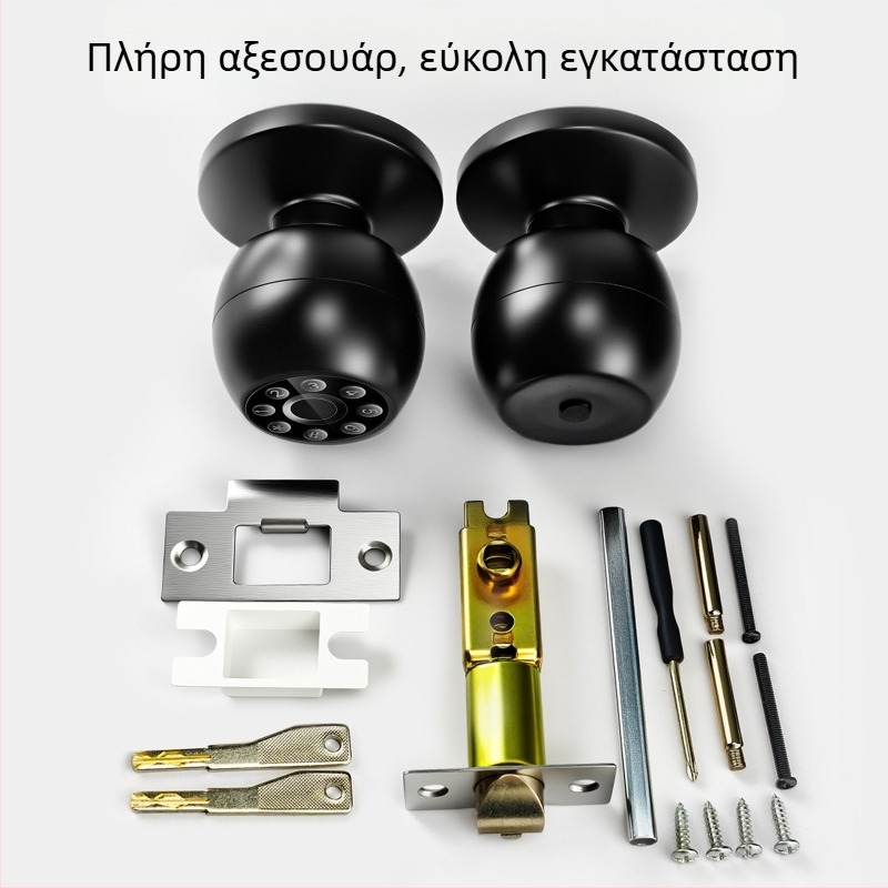 Σφαιρική κλειδαριά με αποτύπωση και κωδικό, διαχείριση Bluetooth σε στυλ graffiti, μηχανικό φυσικό κουμπί, αδιάβροχη σε χαμηλές θερμοκρασίες, οικιακή έξυπνη κλειδαριά