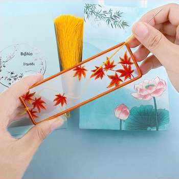 Σελιδοδείκτης DIY σετ υλικών κεντήματος – Αρχαϊκό κλασικό κινεζικό στυλ, χειροποίητο κέντημα