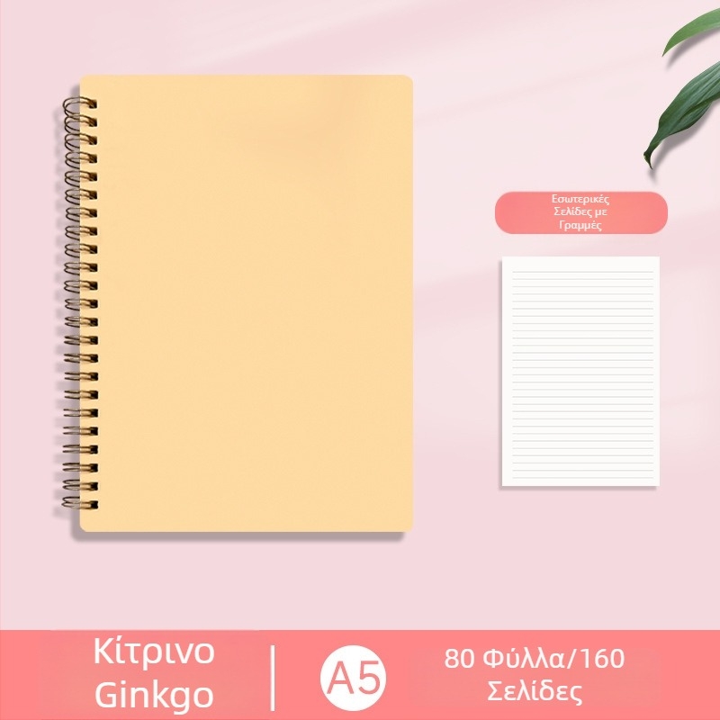 Σημειωματάριο B5 Morandi για μαθητές, κομψό και χοντρό με σπιράλ, για σημειώσεις μαθήματος και αποσπάσματα