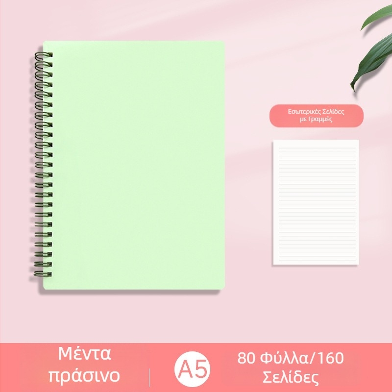 Σημειωματάριο B5 Morandi για μαθητές, κομψό και χοντρό με σπιράλ, για σημειώσεις μαθήματος και αποσπάσματα