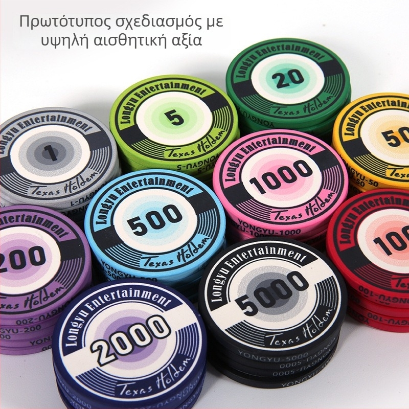 Κεραμικά μάρκες Texas Hold'em πόκερ, 39 mm, σετ 1000 τεμαχίων, υψηλής ποιότητας