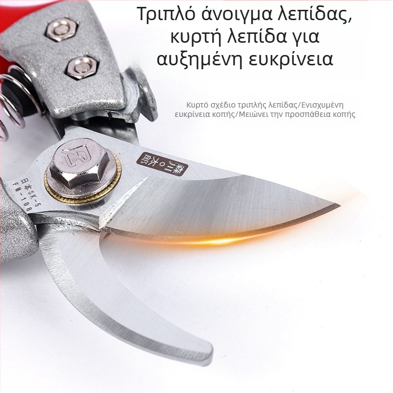Κηπουρικά ψαλίδια κλαδέματος: για κλαδιά, λουλούδια και δέντρα φρούτων