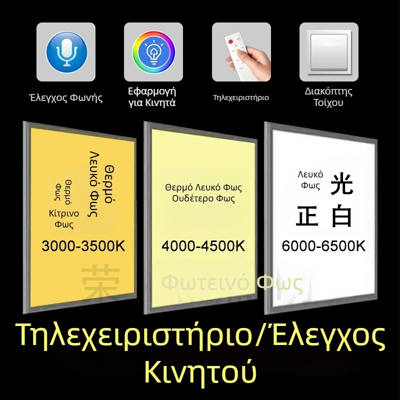 Οροφή επίπεδης πλάκας 600x600, γυψοσανίδας οροφής, 110V ευρύ φάσμα τάσεων, 60x60 ενσωματωμένος αλουμινένιος πάνελ, κρυφή εγκατάσταση