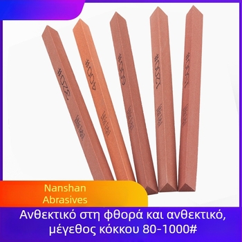 Τρίγωνος λειαντικός λίθος λαδιού, ταινία 12×150 mm, κόκκινο κορούνδιο για λείανση και γυάλισμα