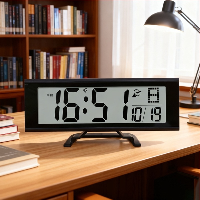LCD ρολόι με ραδιοφωνικό έλεγχο και αυτόματη διόρθωση ώρας, επιτραπέζιο αθόρυβο ψηφιακό ξυπνητήρι με λειτουργία snooze