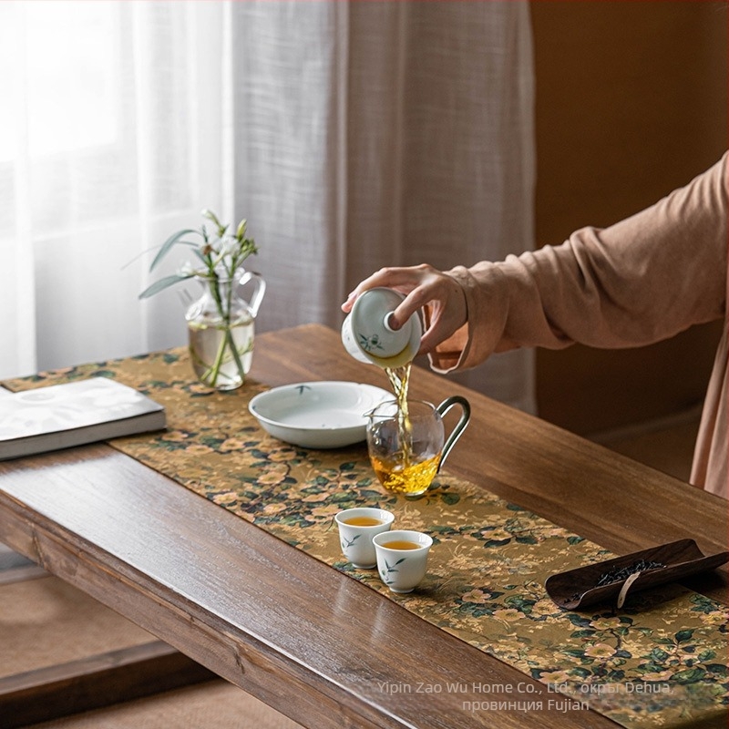 Τραπεζομάντηλο για τελετή τσαγιού από Xiangyun Yarn, διπλής όψης, κλασικό ύφασμα