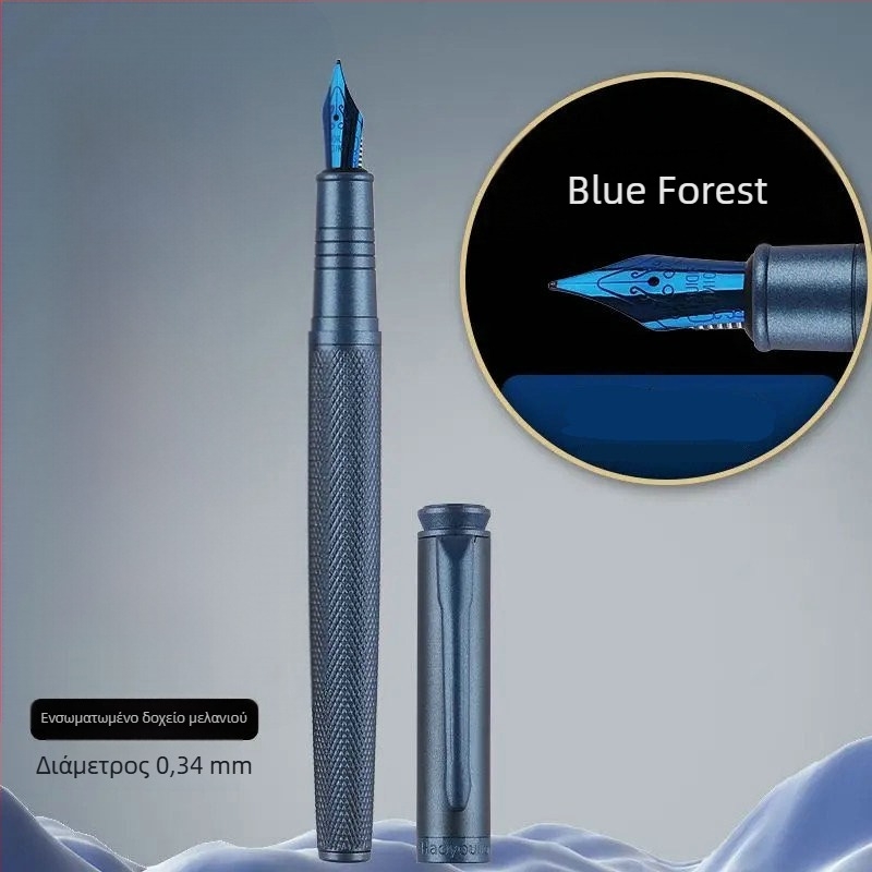 Black Forest πένα καλλιγραφίας με σκληρή άκρη για άνδρες, καμπύλη άκρη, γραφή γραφείου για ενήλικες, τιτάνιο-μαύρη άκρη, κομψός σχεδιασμός