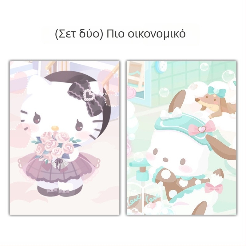 Sanrio γλυκό σημειωματάριο με πλέγμα και γραμμές — B5 σκληρό εξώφυλλο, A5 πλέγμα, A6 σπιράλ σημειωματάριο